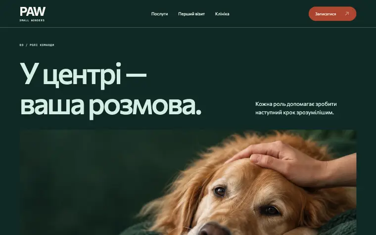 PAW · SMALL WONDERS — Ролі команди